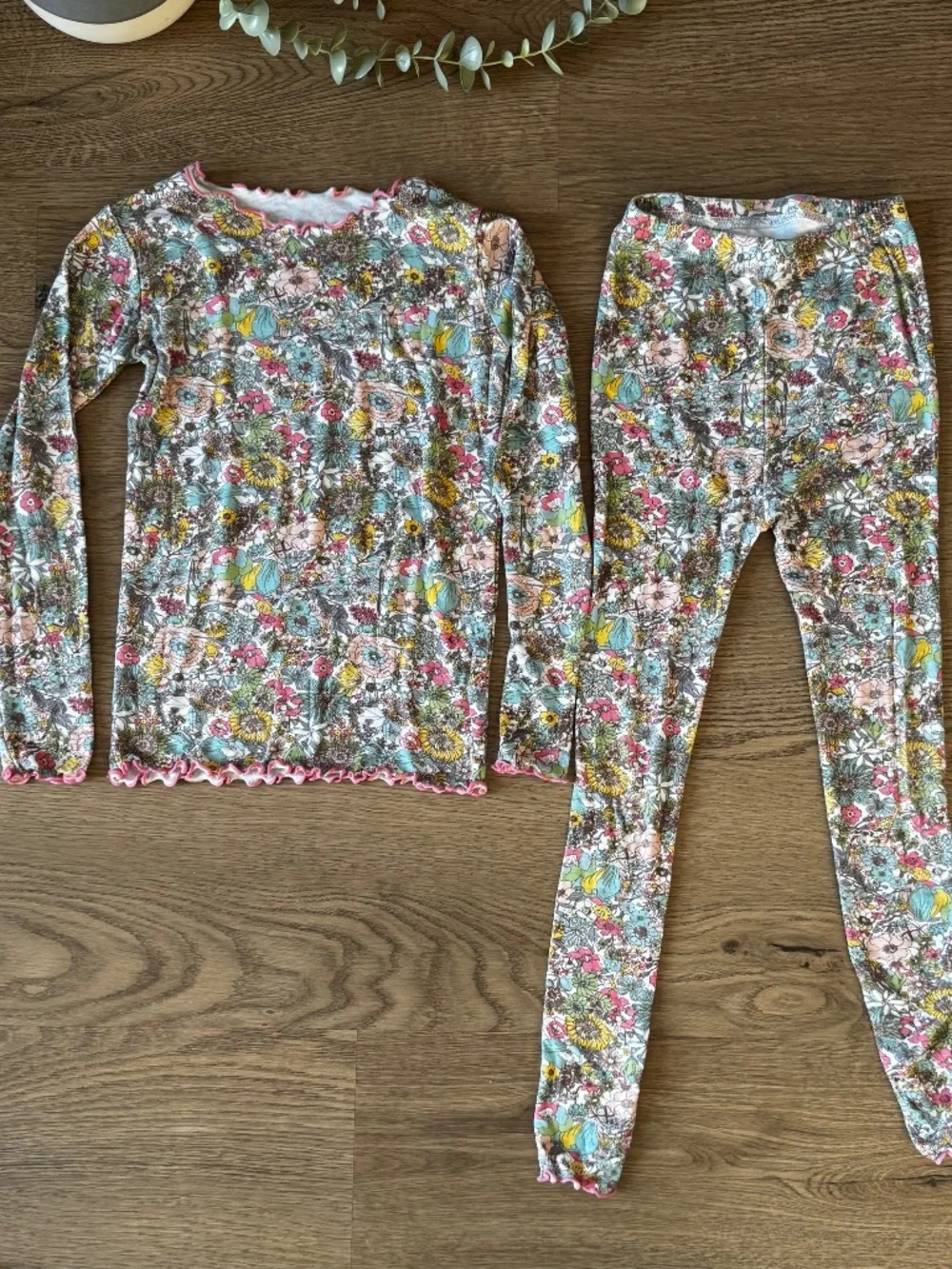 Vaenait Baby Floral Modal Pajama Set Girls Size 6-7 Years Soft Stretch 2 Piece